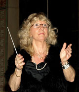 Helen Grönberg, dirigent Arosorkestern.