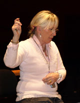 Helen Grönberg, dirigent Arosorkestern i Västerås.