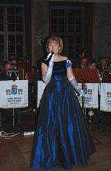 Eva Magnusson, sångsolist vid Slottskonsert på Karlberg den 18 november 2007.