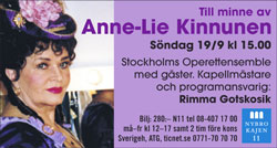 Minneskonsert Anne-Lie Kinnunen 19 september 2010.