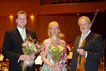Marcus Norrman, baryton, Eva Magnusson, sopran och Christer Norrman, konsertmästare vid Nationaldagskonsert i Västerås Konserthus den 6 juni 2007.