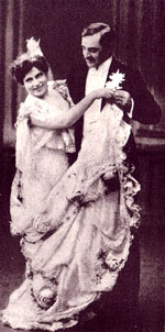 Emma Meissner och Carl Barcklind i Den glada änkan på Oscarsteatern år 1907.