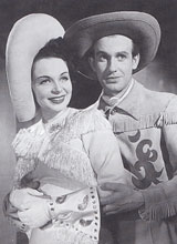 Per Grundén och Ulla Sallert i Annie Get Your Gun på Oscarsteatern i Stockholm 1949.