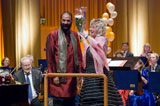 Helen Grönberg och Harvinder Singh, Festkonsert Arosorkestern den 17 november 2008.