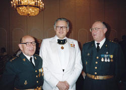 Christian Sundberg, Lars C Stolt och Peter Antoni vid militärmusikkongress i Wien år 1991.