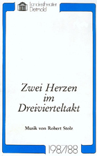 Programhäfte Zwei Herzen im Dreivierteltakt Detmold 1987/1988.
