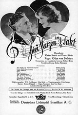 Programhäfte till filmen Zwei Herzen im Dreivierteltakt med premiär 1930.