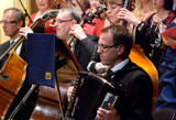 Arosorkestern vid Jubileumskonserten den 17 november 2008. I frgrunden Esbjrn Ferm, accordion.