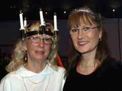 Helen Grnberg, dirigent och Eva Magnusson, sngsolist vid adventskonsert p CuLTUREN i Vsters den 12 december 2009.