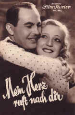 Jan Kiepura och Marta Eggerth i filmen Mein Herz ruft nach dir frn 1934. Musik: Robert Stolz.
