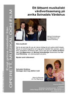 Programblad, sidan 1, konsert Solnadals Värdshus den 8 maj 2005. Klicka för större format (PDF).
